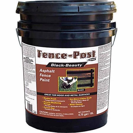 BLACK JACK Gardner Fence Post Gloss Black Asphalt Fence Paint 5 gal 9005-GA